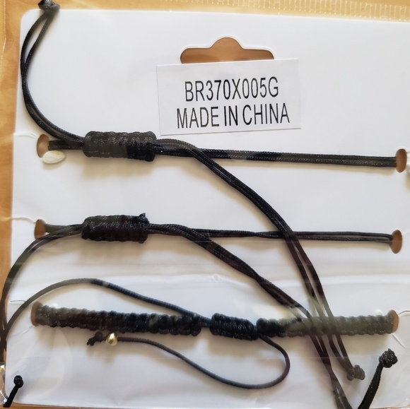 3 Pc Adjustable Cord Bracelet. $7 - Picture 3 of 8